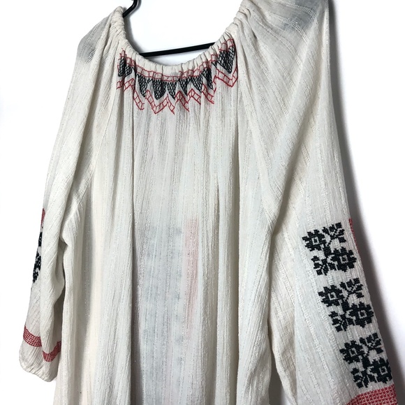 Topshop NWOT Boho Embroidered Dress with Tassels L - Picture 13 of 16